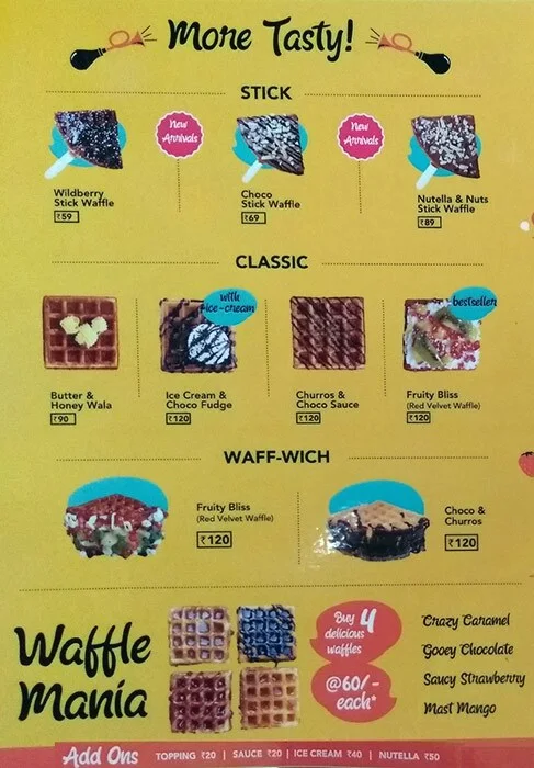 Waffle Wallah menu 