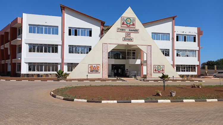 The front view of the newly constructed county assembly in Matuga on Monday, March 20, 2023.