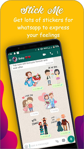 Stick Me  Love  Friendship Stickers For Whatsapp