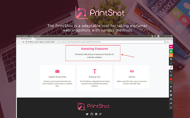 PrintShot : Screen capture, annotate & share