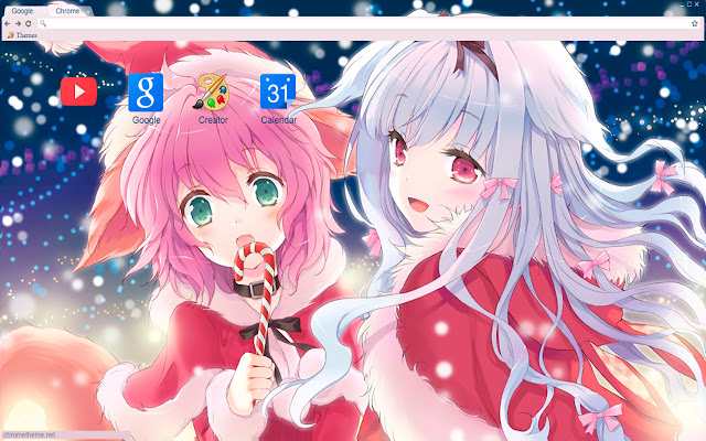 Cute ecchi christmas anime girls 1280x720 chrome extension