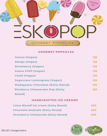 Eskopop menu 