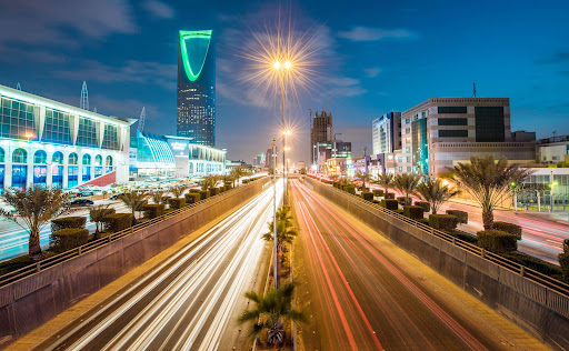 The capital of Saudi Arabia, Riyadh, at night. Picture: BLOOMBERG