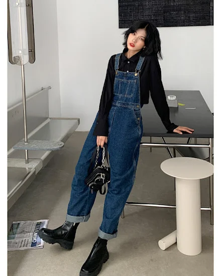 Denim Overall Women's Korean-Style Loose 2020 New Fashion... - 0