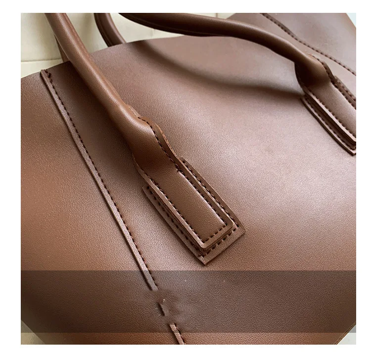 Title 5, Çok Yönlü Retro Tote Çanta Niş Moda Tek Omuz Bü...