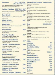 Arabian Delites menu 3