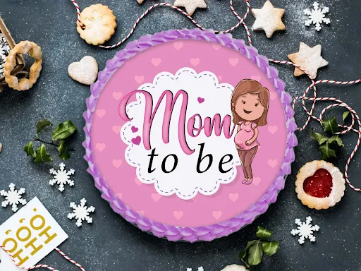 MOM To Be Photo Cake