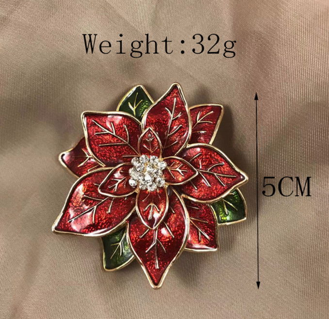 Title 1, Broche femme fleurs de roses peintes à la main,...