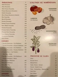 All India Parantha Trail menu 2