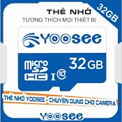 Thẻ Nhớ Camera Yoosee 32Gb, Tốc Độ Đọc Class 10 Chuẩn Dung Lượng