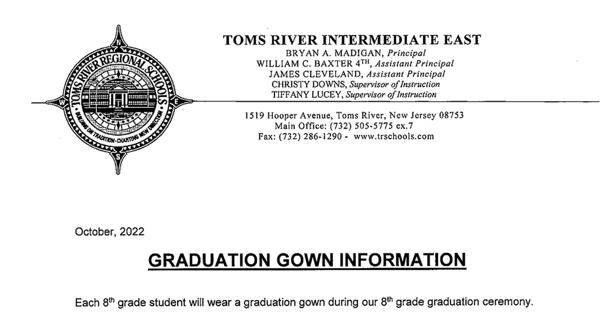 GRADUATION GOWN FORM 22/23