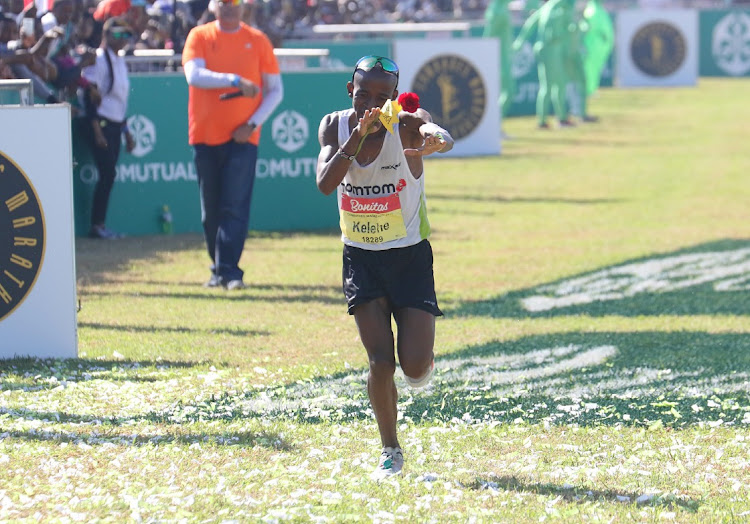 Gift Kelehe at the 2017 Comrades Marathon.