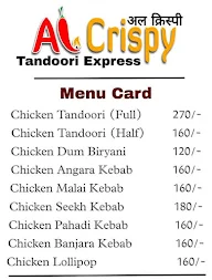 Al Crispy- Tandoori Express menu 1