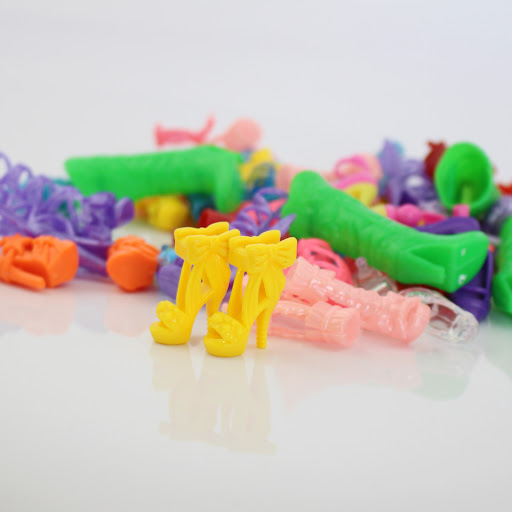 Title 3, Crystal Doll Shoes Plastic High-Heeled Toys. Sp...