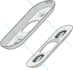 Wedge being attached to wall plate