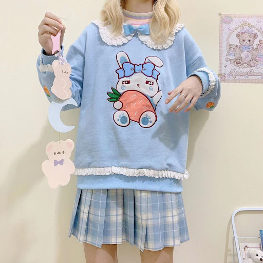 Title 4, Plush Rabbit Ears Doll Collar Carrot Rabbit Swe...