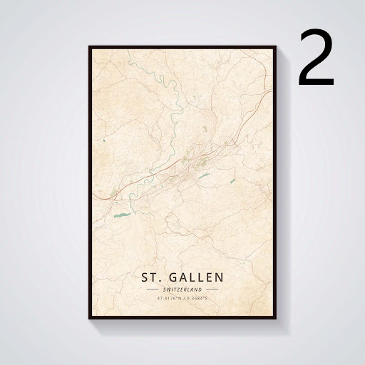 Title 6, Geneva Lugano St Gallen Austria Switzerland Poster