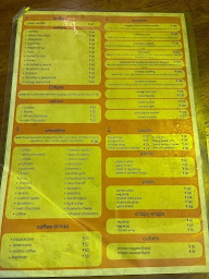 Chegg's Cafe menu 1