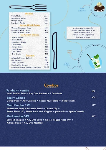 Delizioso menu 