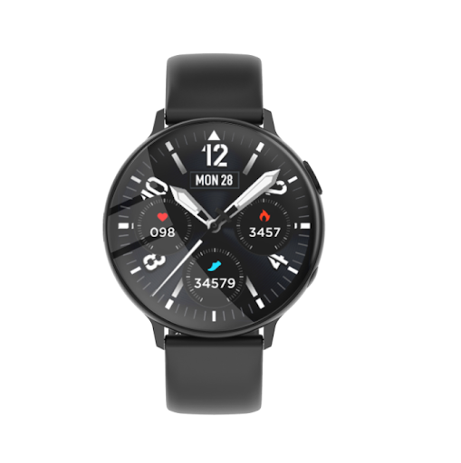 Title 8, Round screen smart sports watch heart rate moni...