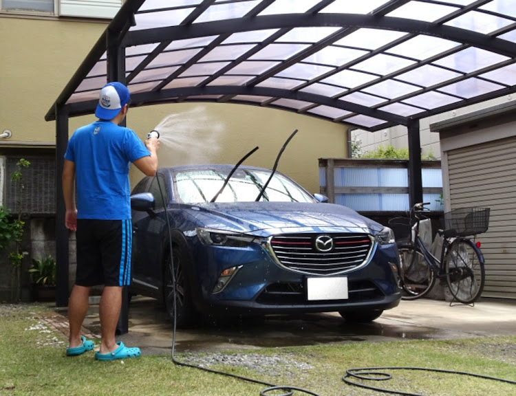 CX-3の"STAY HOME"・"SOCIAL DISTANCE"・"SUPER BLUE"・洗車・GYEONに関するカスタム事例の投稿画像7枚目