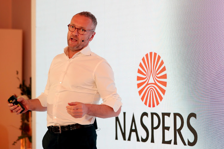 FILE PHOTO: Naspers CEO Bob van Dijk at a media briefing in Johannesburg on Oct. 9, 2019. REUTERS/Siphiwe Sibeko/File Photo
