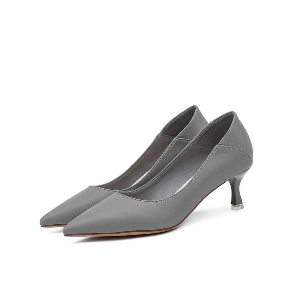 Zapatos de tacón alto nude con punta fina, estilo coreano, elegancia y comodidad para cada ocasión, ¡siéntete segura!