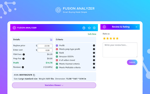 Fusion Analyzer: Smart Buying Made Simple