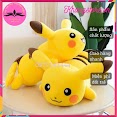 Gấu Bông Gối Ôm Hình Pikachu Vải Nhung Nì Ngộ Nghĩnh Siêu Đáng Yêu 45Cm