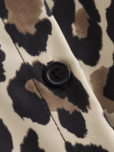 Title 15, Womens Animal Print Shirt Straight-leg Pants Suit