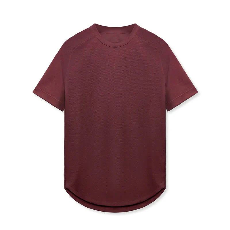 Camiseta de manga corta para hombre de talla grande, malla transpirable, secado rápido, ideal para ejercicio y deporte.