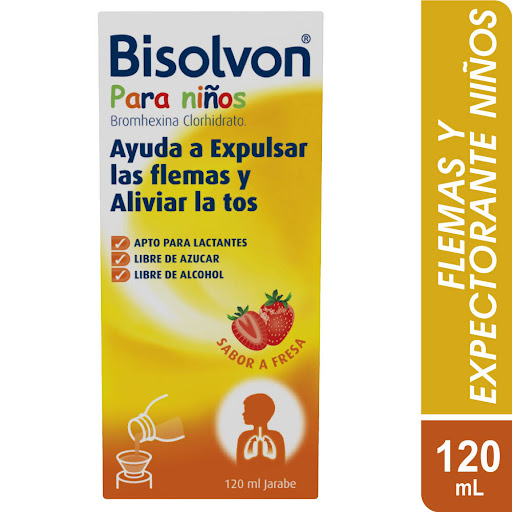 Bisolvon Niños Bromhexina 8 mg Sanofi Jarabe Frasco x 120 ml