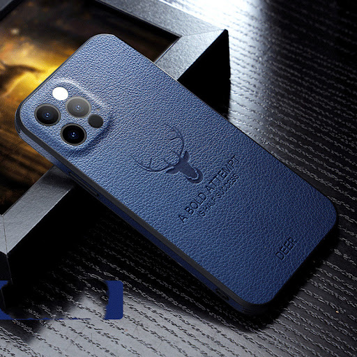 Title 1, Luxury Leather Texture Square Frame Case Compat...