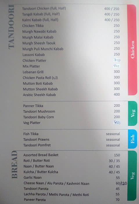 Taste Of Coast menu 