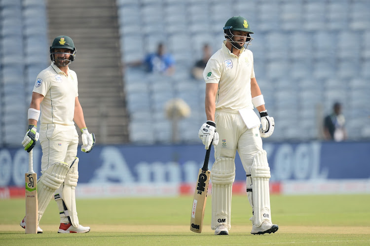 Aiden Markram (R) and Dean Elgar (L) are low on confidence more so for the former who is on his way back to SA after sustaining an injury that ruled him out of the third and final Test against India.