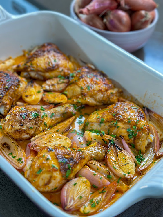 Chicken and shallot casserole