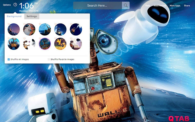 WALL E Wallpapers New Tab Background