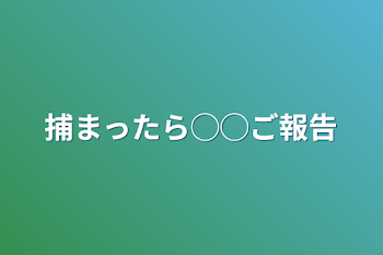 捕まったら◯◯ご報告