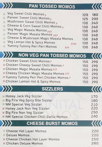 Nainital Momos menu 