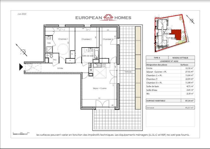 Vente appartement 4 pièces 87 m² à Geneston (44140), 344 900 €