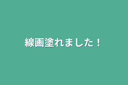 線画塗れました‼︎