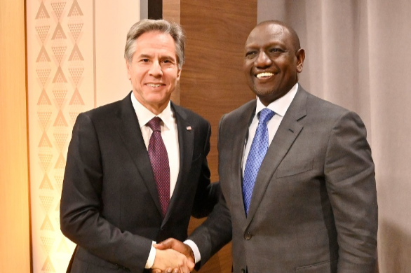 US Secretary of State Antony Blinken and President William Ruto in Washington.