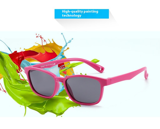 Title 15, New Square Childrens Silicone Polarized Sungla...