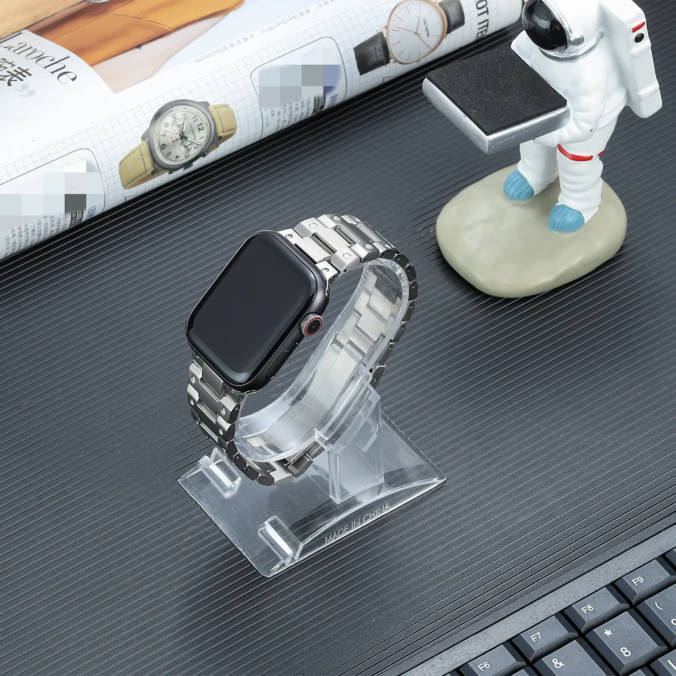 Correa de reloj integrada de aleación de titanio cuadrada pequeña, diseño elegante y ligero para una comodidad superior y durabilidad.