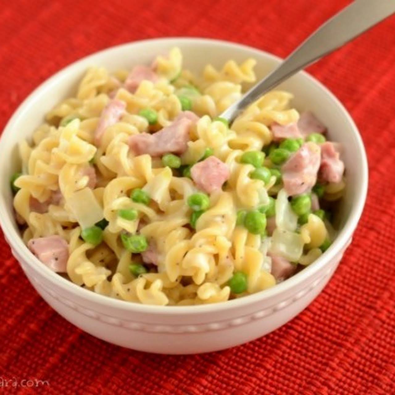 Creamy Ham Pasta  once Peas