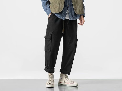 Title 5, Mens Straight Leg Casual Cropped Trousers for ...