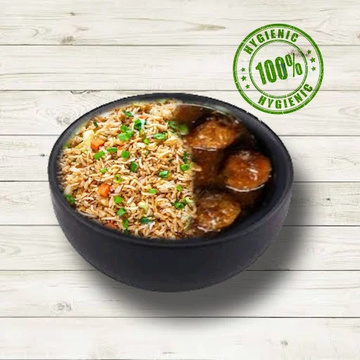 Veg Fried Rice & Manchurain Bowl