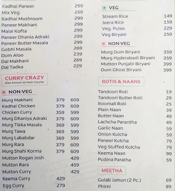 Spice Of India Since 2002 menu 