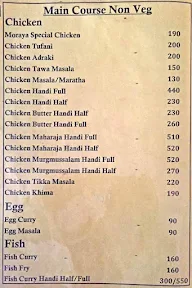 Hotel Morya menu 8