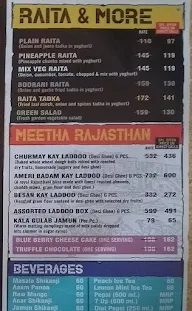 Roomali Garh menu 2